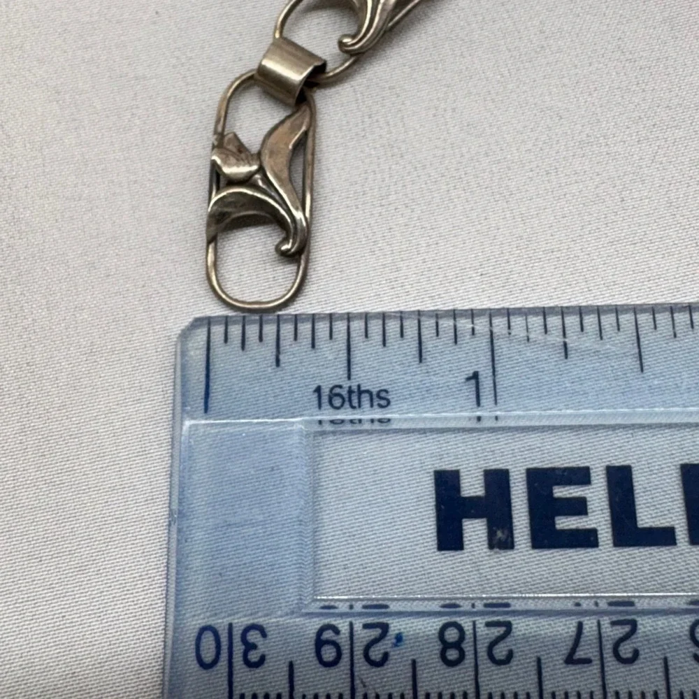 Harry Eiler Link Bracelet Unisex 7.25in Silver Good Art Nouveau Skonvirke 830S